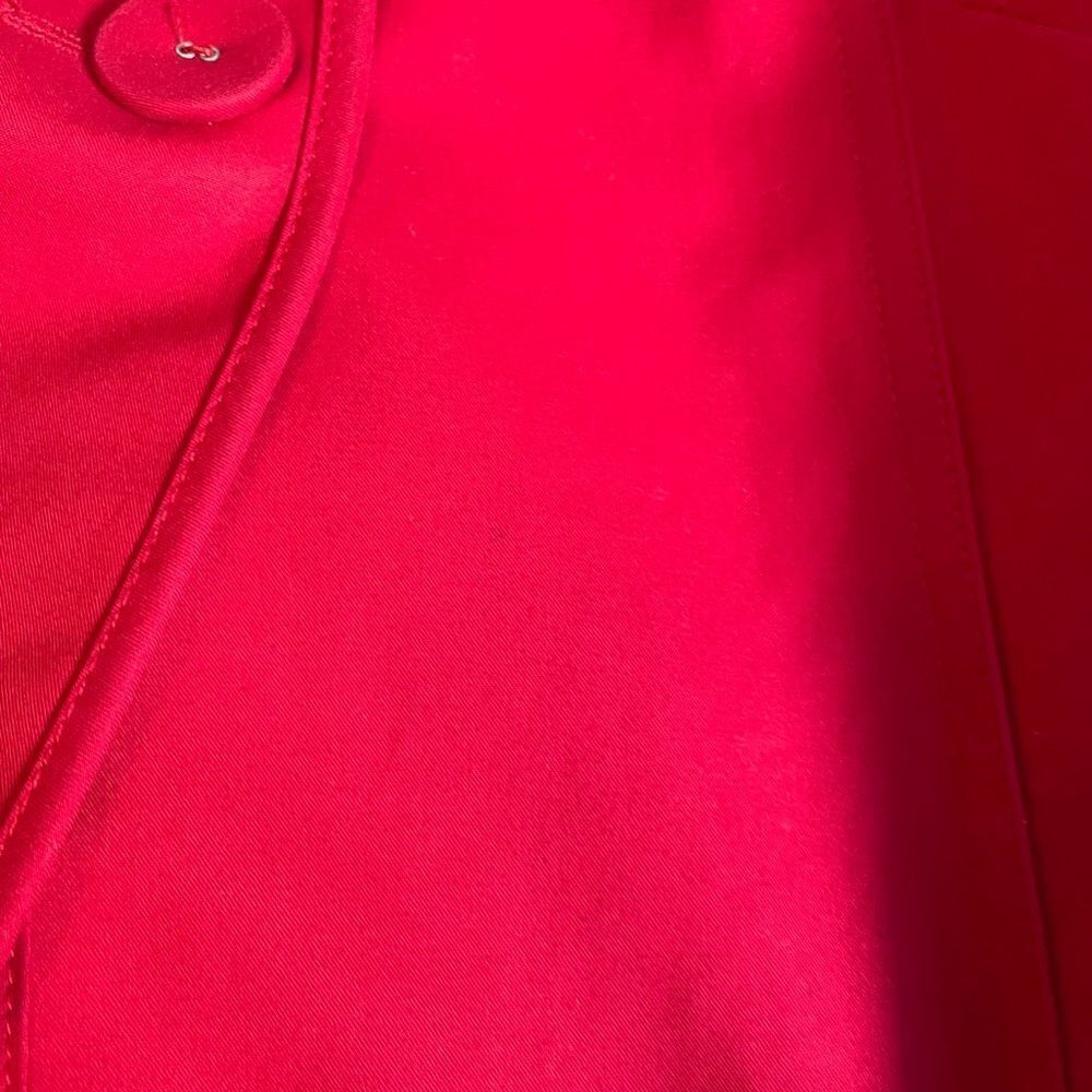 Harold’s Red Belted Mod Length Trench Coat 8 - Picture 8 of 9
